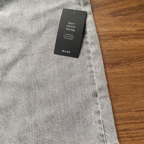 NA-KD Low Waist Jeans Light Grey EU size 38 (US 8) - Picture 9 of 9
